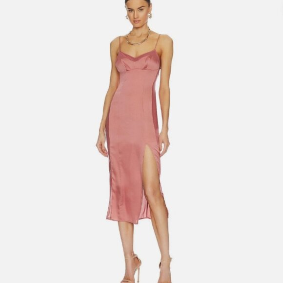 Free People X Intimately FP City Cool Midi Slip Canyon Clay size XS Evening - Picture 1 of 12